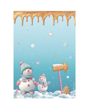 Stamperia Candy Christmas A4 Rice Paper Snowmen (DFSA41047) Stamperia Candy Christmas A4 Rice Paper Snowmen (DFSA41047)