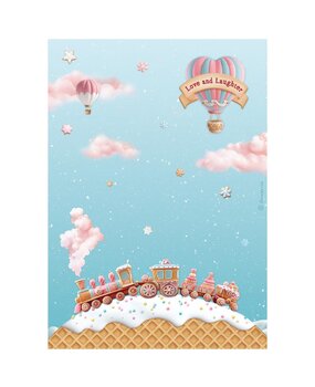 Stamperia Candy Christmas A4 Rice Paper Train (DFSA41048) Stamperia Candy Christmas A4 Rice Paper Train (DFSA41048)