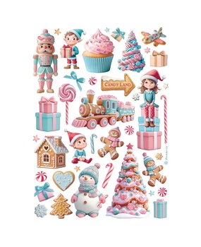 Stamperia Candy Christmas A4 Rice Paper Elements (DFSA41050) Stamperia Candy Christmas A4 Rice Paper Elements (DFSA41050)