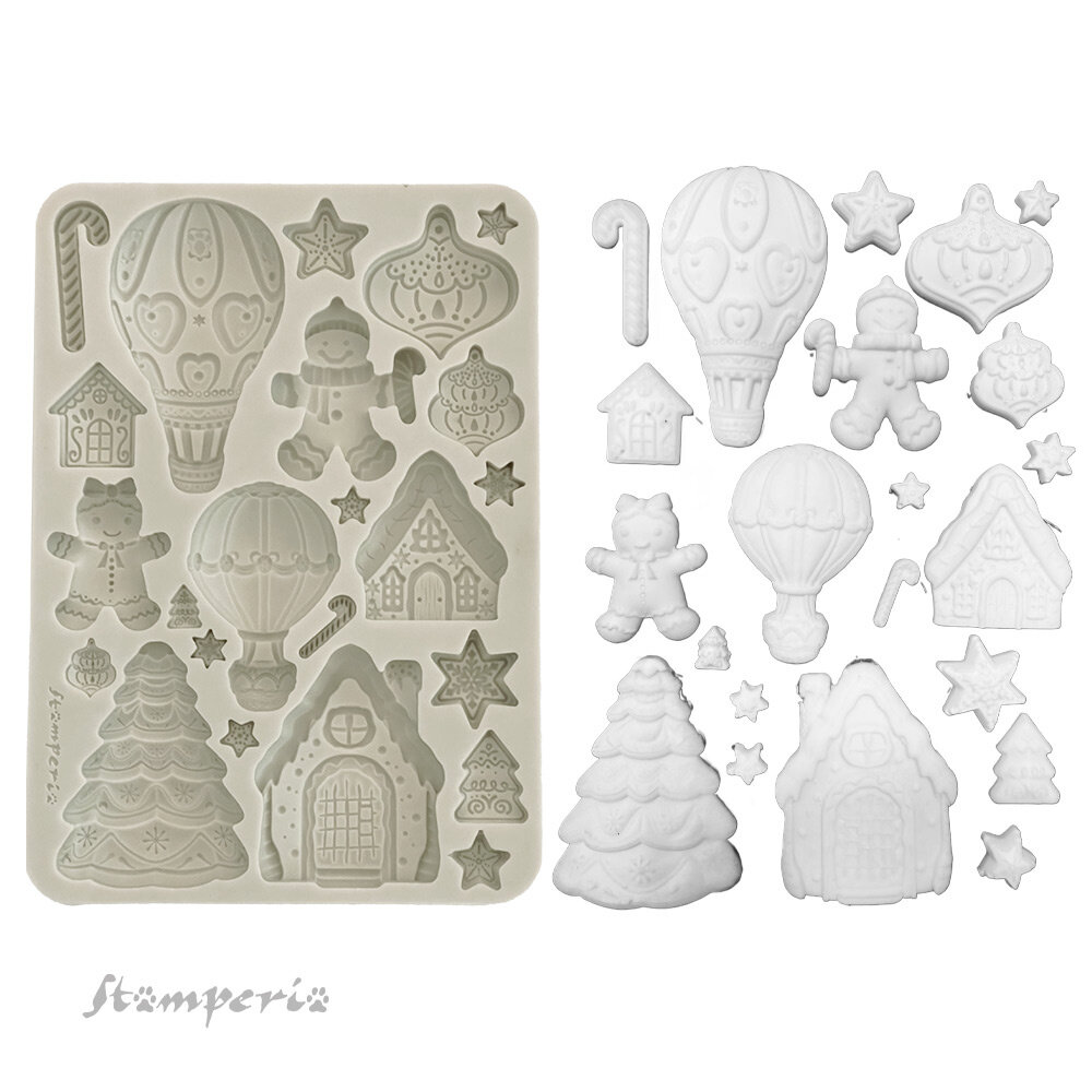 Stamperia Candy Christmas A5 Silicon Mould Gingerbreads (KACMA583)