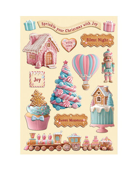 Stamperia Candy Christmas Wooden Shapes A5 (KLSP186)