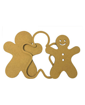 Stamperia Candy Christmas MDF Crafty Shapes Blanks Gingerbreads (KLSM59)