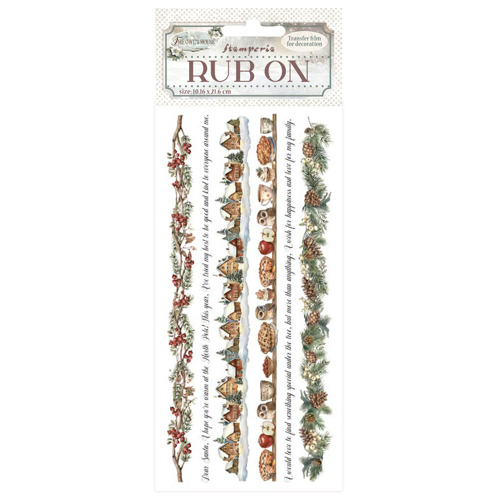 Stamperia The Owl's House Rub-on 4x8,5 Inch Stripes (DFLRB181) Stamperia The Owl's House Rub-on 4x8,5 Inch Stripes (DFLRB181)
