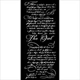 Stamperia The Owl's House Thick Stencil 12X25cm Letter (KSTDL126)