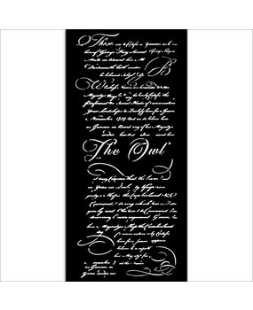 Stamperia The Owl's House Thick Stencil 12X25cm Letter (KSTDL126)