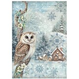 Stamperia The Owl's House A4 Rice Paper Owl (DFSA41052)
