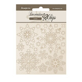 Stamperia The Owl's House Decorative Chips Snowflakes (SCB273)