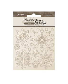 Stamperia The Owl's House Decorative Chips Snowflakes (SCB273)