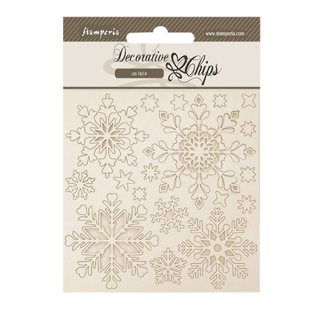 Stamperia The Owl's House Decorative Chips Snowflakes (SCB273) Stamperia The Owl's House Decorative Chips Snowflakes (SCB273)