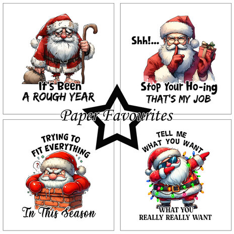 Paper Favourites Sarcastic Santa 6x6 Inch Paper Pad (PF545) Paper Favourites Sarcastic Santa 6x6 Inch Paper Pad (PF545)