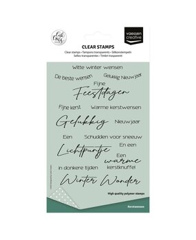 Vaessen Creative Clear Stamps Kerstwensen (CAR0108) Vaessen Creative Clear Stamps Kerstwensen (CAR0108)