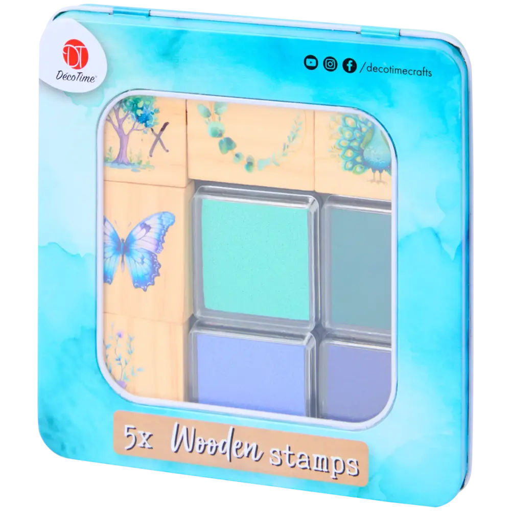 DécoTime Monday Blues Wooden Stamp Set (3211941) DécoTime Monday Blues Wooden Stamp Set (3211941)