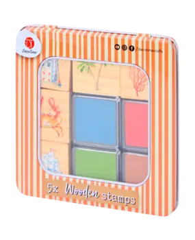 DécoTime Tidewashed Tranquility Wooden Stamp Set (3211941) DécoTime Tidewashed Tranquility Wooden Stamp Set (3211941)