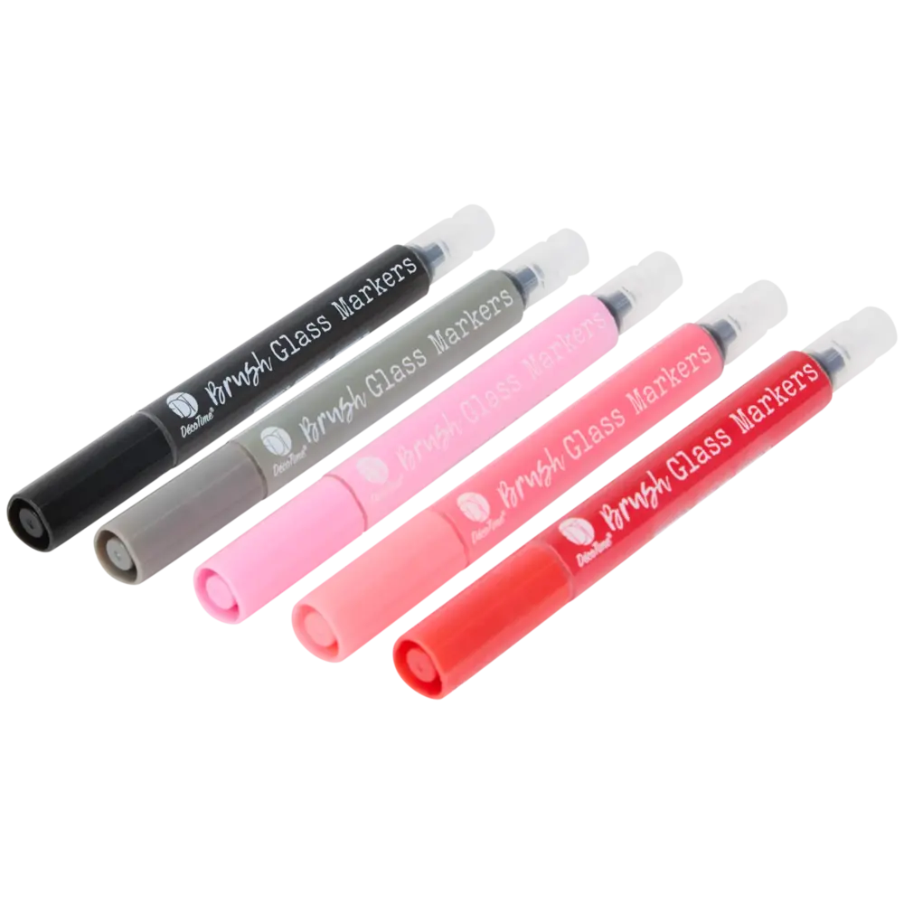 DécoTime Brush Glass Markers Vintage Pink (3214395) DécoTime Brush Glass Markers Vintage Pink (3214395)