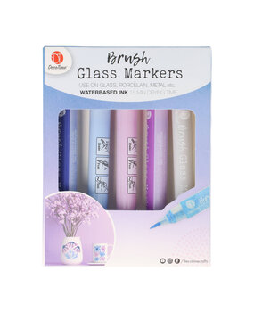 DécoTime Brush Glass Markers Purple (3214395)