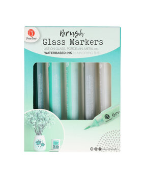 DécoTime Brush Glass Markers Green (3214395)