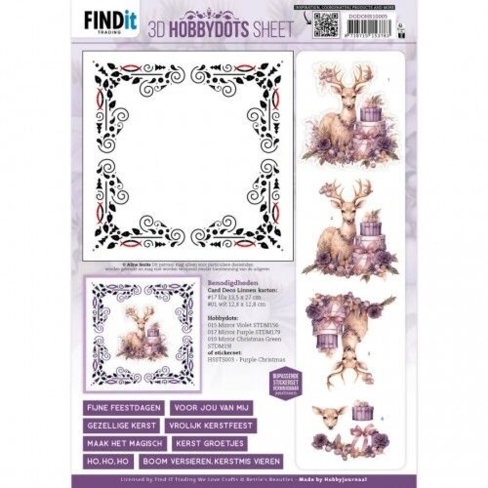 Find It Trading 3D Hobbydots Sheet Pastel Purple Christmas 1 (DODOHS10005) Find It Trading 3D Hobbydots Sheet Pastel Purple Christmas 1 (DODOHS10005)