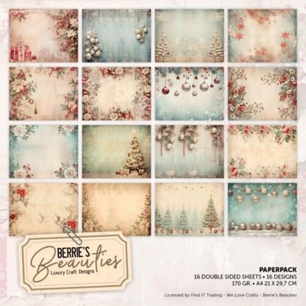 Berrie's Beauties Shabby Chic Christmas A4 Paper Pack (BBPPA410016) Berrie's Beauties Shabby Chic Christmas A4 Paper Pack (BBPPA410016)