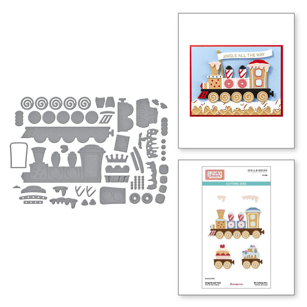 Spellbinders Candy Christmas Gingerbread Train Dies (S7-280) Spellbinders Candy Christmas Gingerbread Train Dies (S7-280)