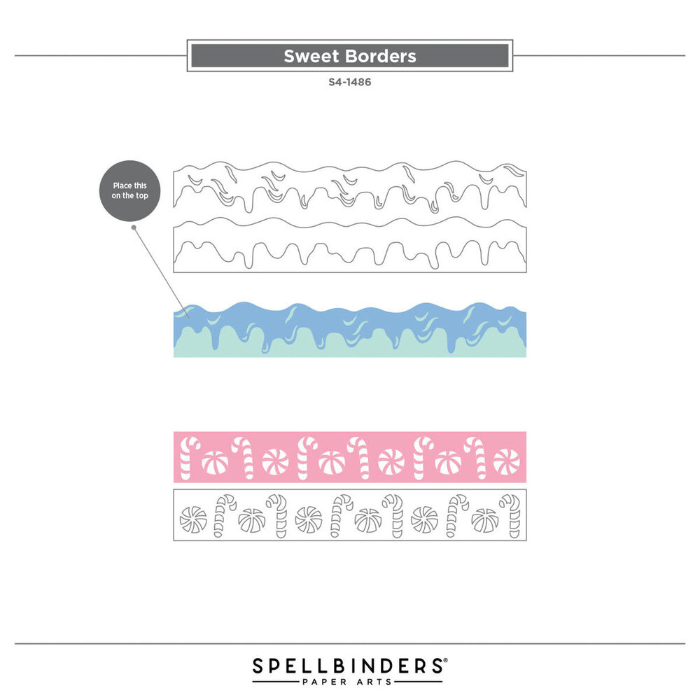 Spellbinders Candy Christmas Sweet Borders Dies (S4-1486) Spellbinders Candy Christmas Sweet Borders Dies (S4-1486)