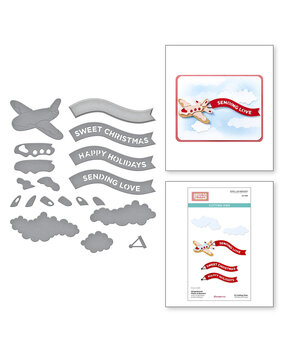 Spellbinders Candy Christmas Plane & Banners Dies (S4-1489) Spellbinders Candy Christmas Plane & Banners Dies (S4-1489)