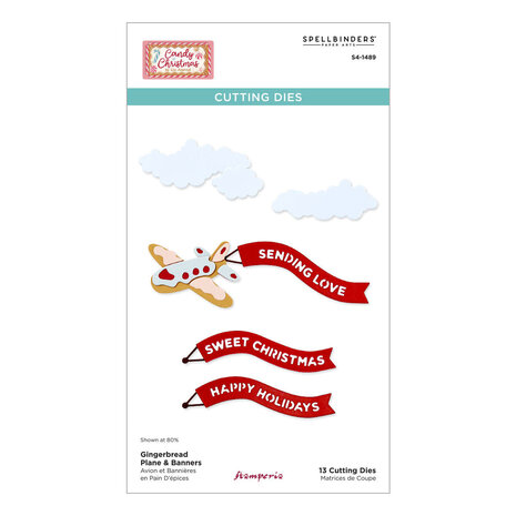 Spellbinders Candy Christmas Plane & Banners Dies (S4-1489) Spellbinders Candy Christmas Plane & Banners Dies (S4-1489)