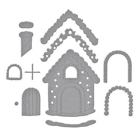 Spellbinders Candy Christmas Gingerbread House Dies (S4-1492) Spellbinders Candy Christmas Gingerbread House Dies (S4-1492)
