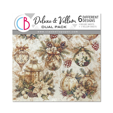 Ciao Bella Papercrafting Winter Season 6x6 Inch Deluxe Paper & Vellum Dual Pack (CBXQ001) Ciao Bella Papercrafting Winter Season 6x6 Inch Deluxe Paper & Vellum Dual Pack (CBXQ001)