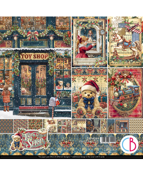 Ciao Bella Papercrafting Toy Shop 12x12 Inch Paper Pad (CBPM089) Ciao Bella Papercrafting Toy Shop 12x12 Inch Paper Pad (CBPM089)