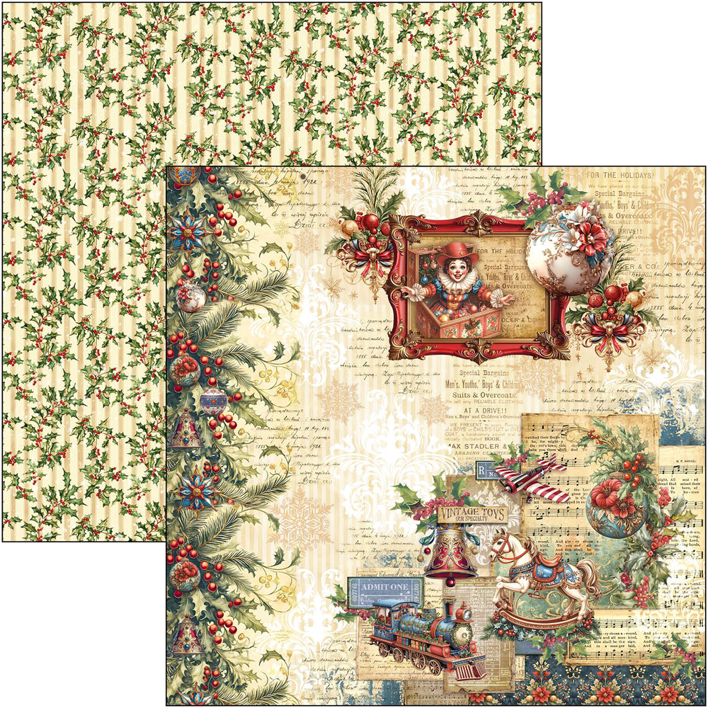 Ciao Bella Papercrafting Toy Shop 12x12 Inch Paper Pad (CBPM089) Ciao Bella Papercrafting Toy Shop 12x12 Inch Paper Pad (CBPM089)