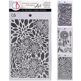 Ciao Bella Papercrafting Forest Tales 5x8 Inch Stencil Mix Triple Layer Set (MSX003)