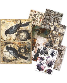 Ciao Bella Papercrafting Dark Academia A5 Mixed Rice Papers (CBRS020) Ciao Bella Papercrafting Dark Academia A5 Mixed Rice Papers (CBRS020)