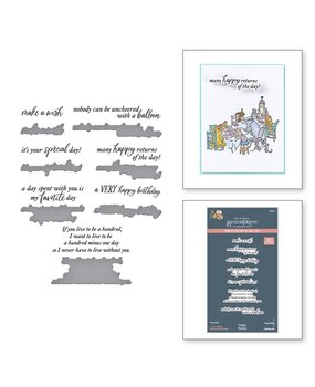 Spellbinders Say Cheese Classic Pooh Birthday Sentiments Press Plate & Die Set (BP-319)