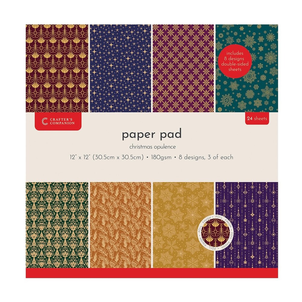 Crafter's Companion Christmas Opulence 12x12 Inch Paper Pad (CC-PAD12-CHOP ) Crafter's Companion Christmas Opulence 12x12 Inch Paper Pad (CC-PAD12-CHOP )