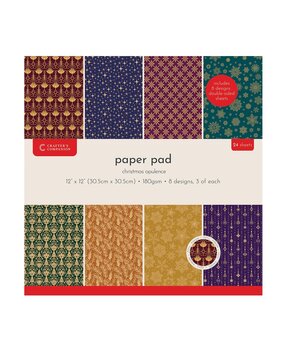 Crafter's Companion Christmas Opulence 12x12 Inch Paper Pad (CC-PAD12-CHOP ) Crafter's Companion Christmas Opulence 12x12 Inch Paper Pad (CC-PAD12-CHOP )