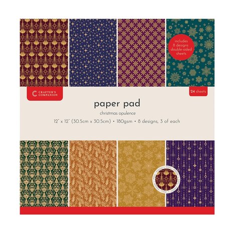 Crafter's Companion Christmas Opulence 12x12 Inch Paper Pad (CC-PAD12-CHOP ) Crafter's Companion Christmas Opulence 12x12 Inch Paper Pad (CC-PAD12-CHOP )