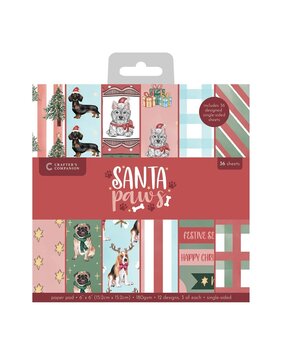 Crafter's Companion Santa Paws 6x6 Inch Paper Pad (CC-SP-PAD6) Crafter's Companion Santa Paws 6x6 Inch Paper Pad (CC-SP-PAD6)