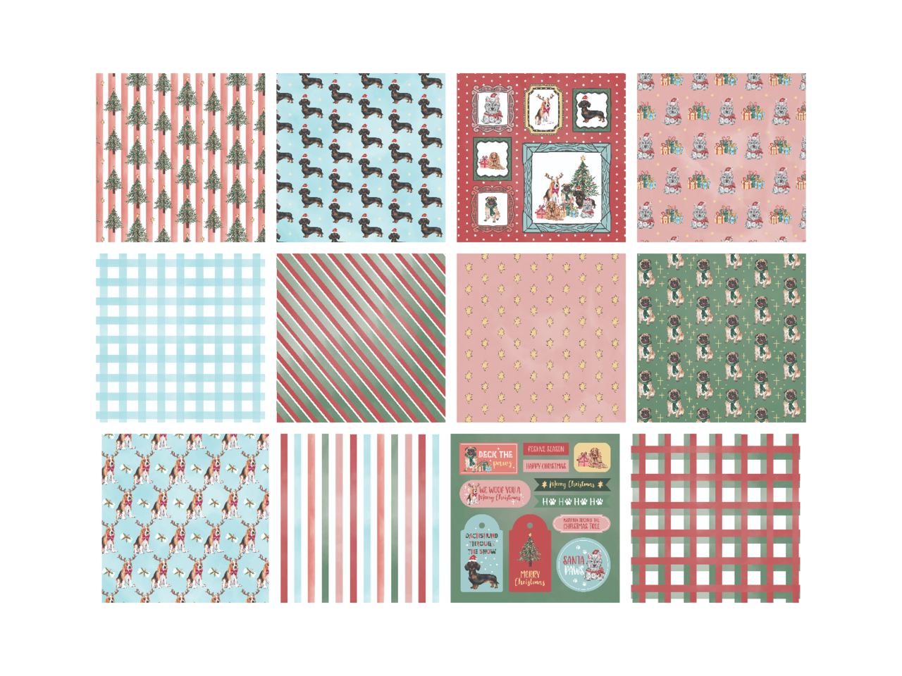 Crafter's Companion Santa Paws 6x6 Inch Paper Pad (CC-SP-PAD6) Crafter's Companion Santa Paws 6x6 Inch Paper Pad (CC-SP-PAD6)