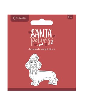 Crafter's Companion Santa Paws Stamp & Die Dachshund (CC-SP-STD-DACH) Crafter's Companion Santa Paws Stamp & Die Dachshund (CC-SP-STD-DACH)