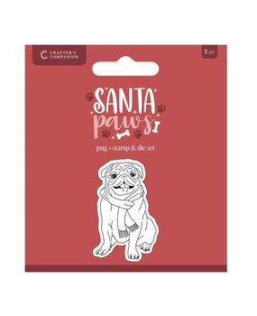Crafter's Companion Santa Paws Stamp & Die Pug (CC-SP-STD-PUG) Crafter's Companion Santa Paws Stamp & Die Pug (CC-SP-STD-PUG)