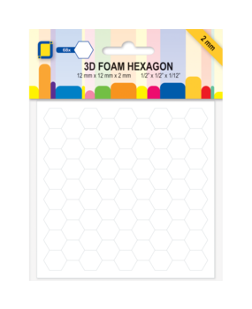 JEJE Produkt 3D Foam Hexagon 12 mm x 12 mm x 2 mm (3.2882)