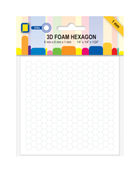 JEJE Produkt 3D Foam Hexagon 6 mm x 6 mm x 1 mm (3.2891)