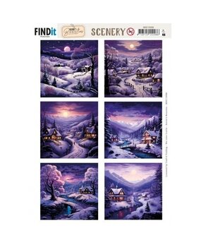 Berrie's Beauties Purple Village Scenery Push Out Square (BBSC10086) Berrie's Beauties Purple Village Scenery Push Out Square (BBSC10086)