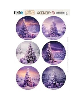 Berrie's Beauties Purple Pines Scenery Push Out Round (BBSC10087) Berrie's Beauties Purple Pines Scenery Push Out Round (BBSC10087)