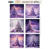 Berrie's Beauties Purple Pines Scenery Push Out Square (BBSC10088)