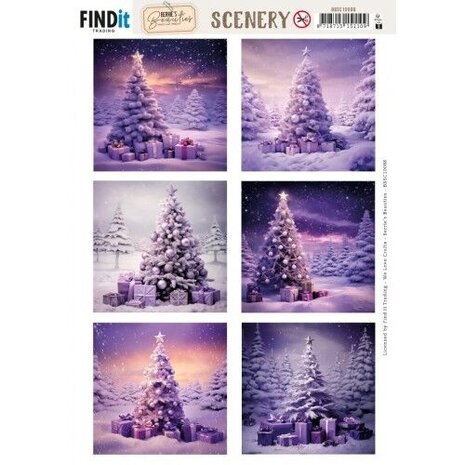 Berrie's Beauties Purple Pines Scenery Push Out Square (BBSC10088) Berrie's Beauties Purple Pines Scenery Push Out Square (BBSC10088)
