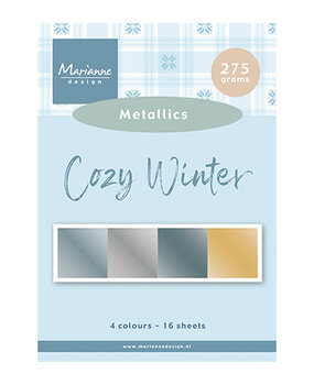 Marianne Design Cozy Winter A5 Metallics Paper Set (PK9214)