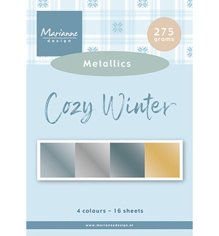 Marianne Design Cozy Winter A5 Metallics Paper Set (PK9214)