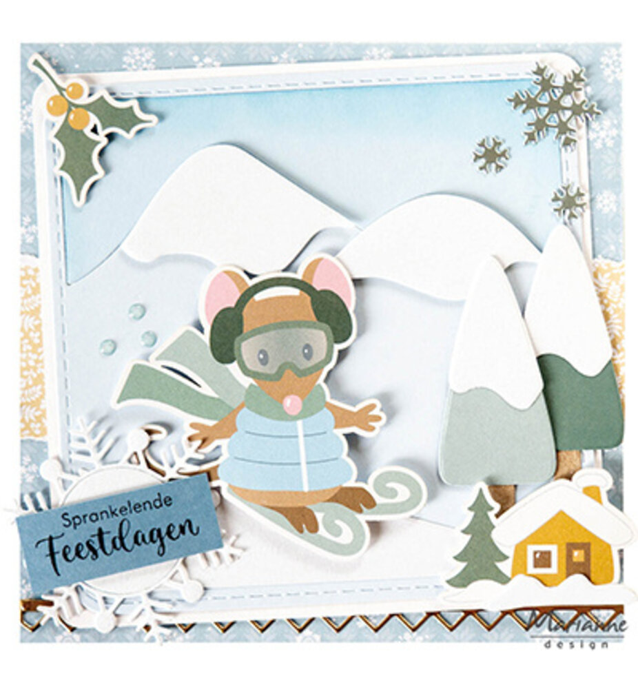 Marianne Design Cozy Winter A5 Metallics Paper Set (PK9214)