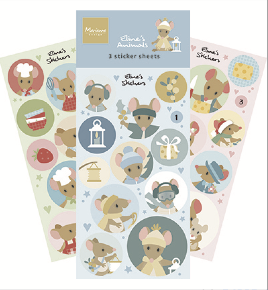 Marianne Design Eline's Mice Stickers (CA3207) Marianne Design Eline's Mice Stickers (CA3207)